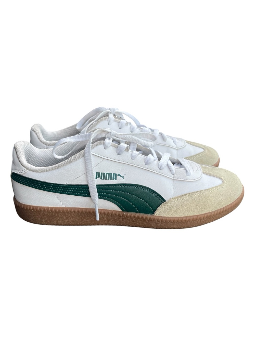 Puma White/Green Club II Era Unisex Sneaker (US 10 Mens) - Picture 8 of 14